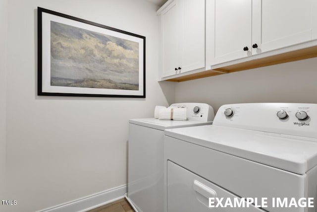 15 Celtic Ln, Lillington, NC 27546 - laundry room featuring baseboards, wood finished floors, cabinet space, and washer and dryer
