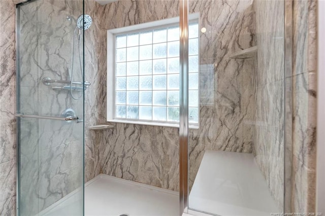 2495 Ohara Dr, Raeford, NC 28376 - full bath with a marble finish shower