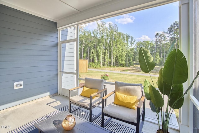 view of sunroom