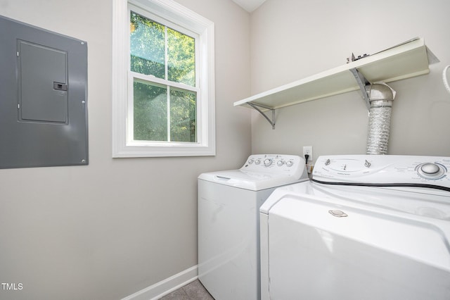 107 Cottage Ct, Youngsville, NC 27596 - laundry room with electric panel and separate washer and dryer