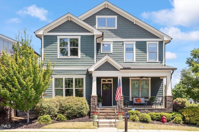 craftsman-style home featuring a porch