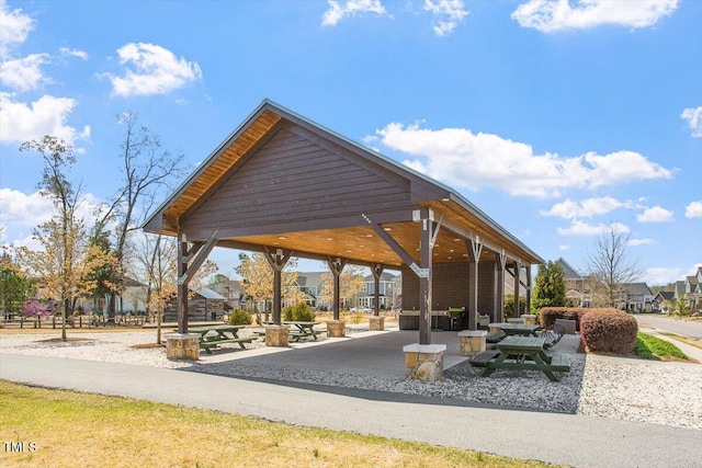 view of home's community with a gazebo