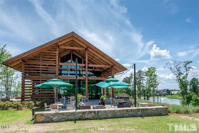 425 Shadow Falls Dr, Wendell, NC 27591 - view of property's community featuring a patio area, a gazebo, and a yard