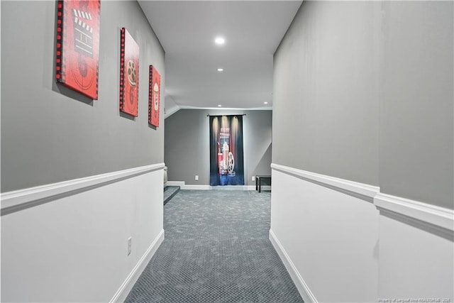 6528 Carswell Dr, Fayetteville, NC 28311 - corridor with carpet floors, recessed lighting, and baseboards