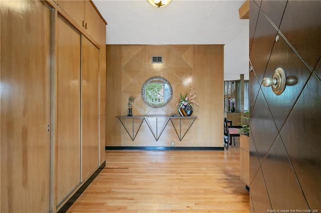 219 Devane St, Fayetteville, NC 28305 - hallway featuring baseboards, visible vents, and light wood-style floors