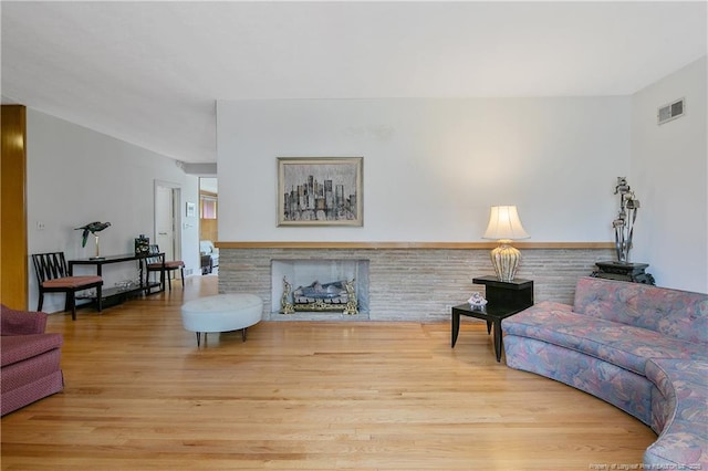 219 Devane St, Fayetteville, NC 28305 - living room featuring visible vents and wood finished floors