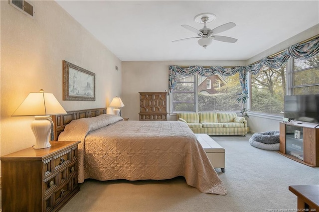 219 Devane St, Fayetteville, NC 28305 - carpeted bedroom featuring visible vents and ceiling fan