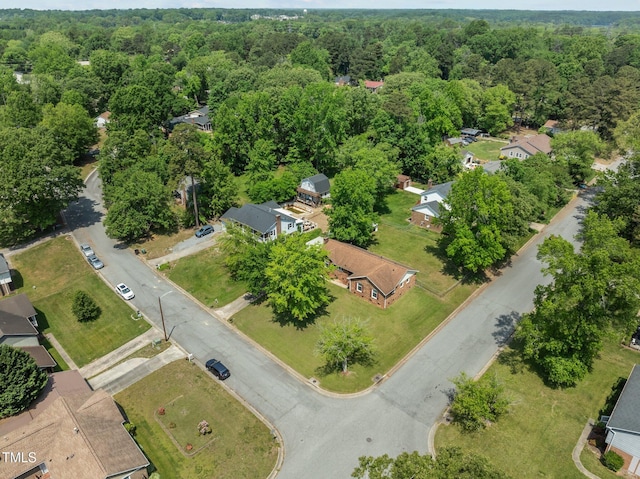 bird's eye view with a forest view