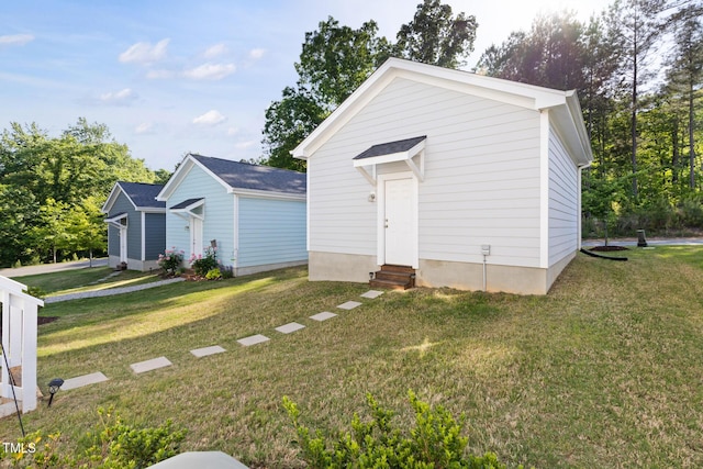 view of outbuilding featuring entry steps