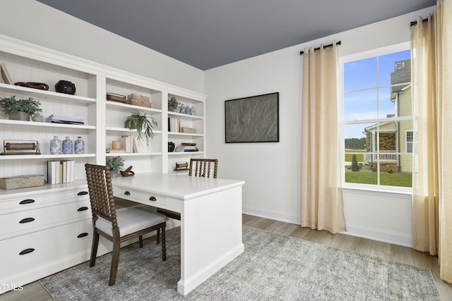 264 Alden Way, Angier, NC 27501 - home office featuring baseboards and light wood finished floors