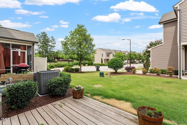 107 Tuftin Dr, Durham, NC 27703 - deck with a lawn and a residential view