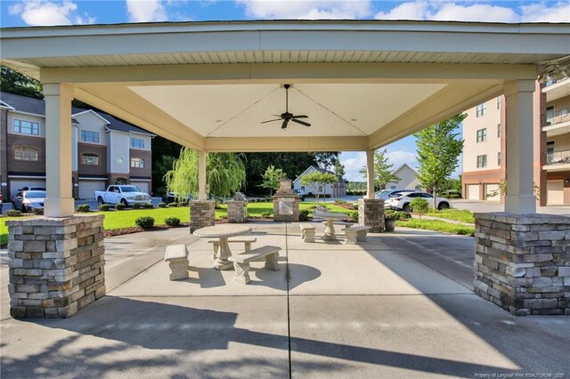 278 Hugh Shelton Loop, Fayetteville, NC 28301 - view of patio with a gazebo and a ceiling fan