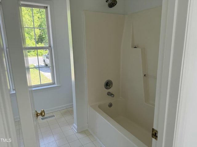 118 Hawthorn Dr, Clayton, NC 27520 - bathroom with plenty of natural light, baseboards, visible vents, and tile patterned floors