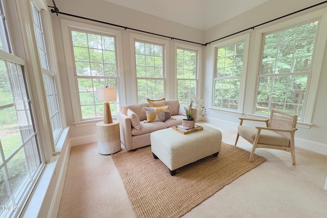 8840 Woodyhill Rd, Raleigh, NC 27613 - sunroom with carpet flooring and french doors