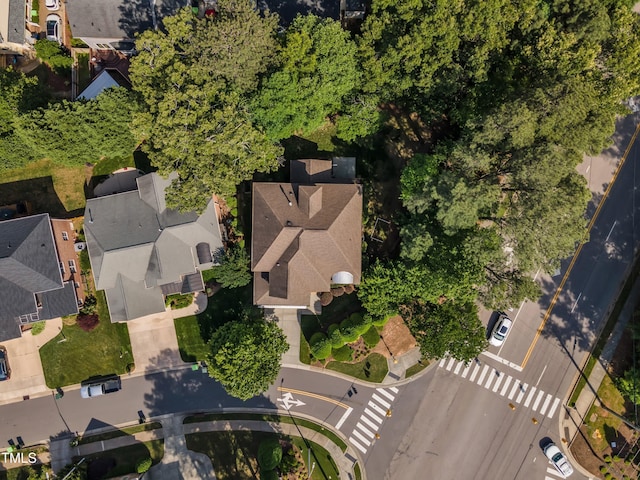 drone / aerial view with a residential view