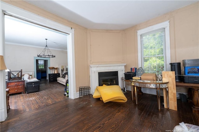 236 E Andrews Ave, Henderson, NC 27536 - living area featuring a decorative wall, wood finished floors, and a fireplace