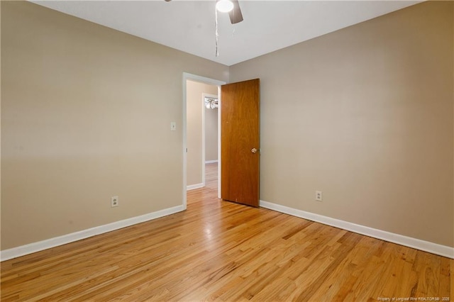 1001 Arberdale, Fayetteville, NC 28304 - unfurnished room with light wood-style floors, baseboards, and ceiling fan