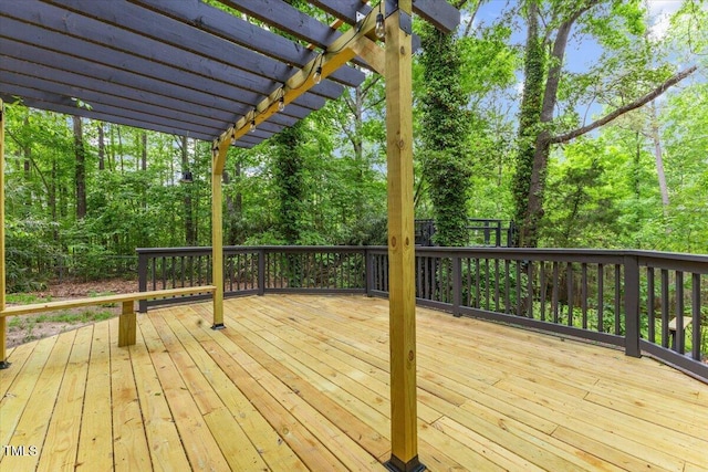 2904 Sprucewood Dr, Durham, NC 27707 - wooden terrace featuring a pergola