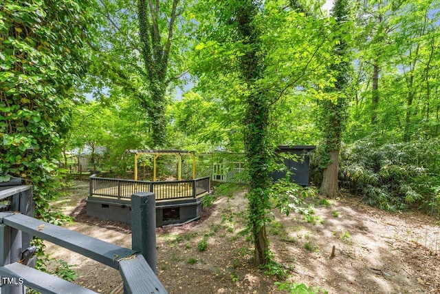 2904 Sprucewood Dr, Durham, NC 27707 - view of home's community featuring a deck and a pergola