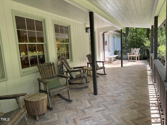 view of patio / terrace with a porch
