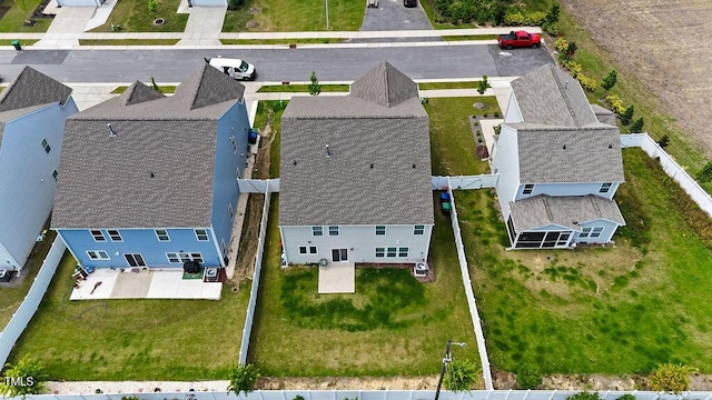 aerial view of residential area