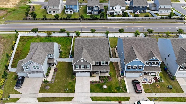 aerial view of residential area