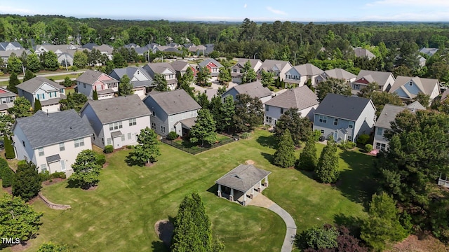 drone / aerial view with a residential view