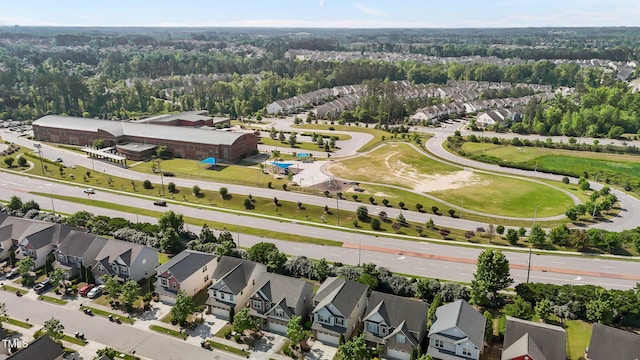 aerial view with a residential view