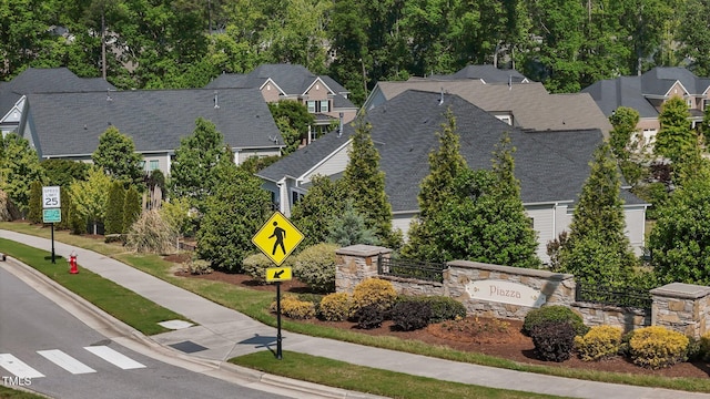 bird's eye view with a residential view