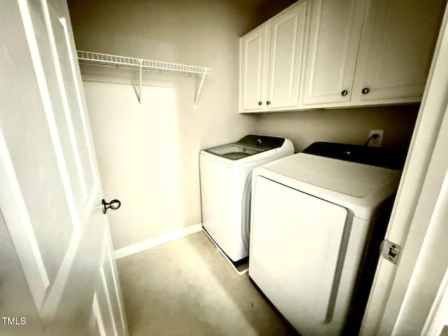 110 Bristolwood Cir, Morrisville, NC 27560 - laundry room featuring washer and dryer, cabinet space, and baseboards
