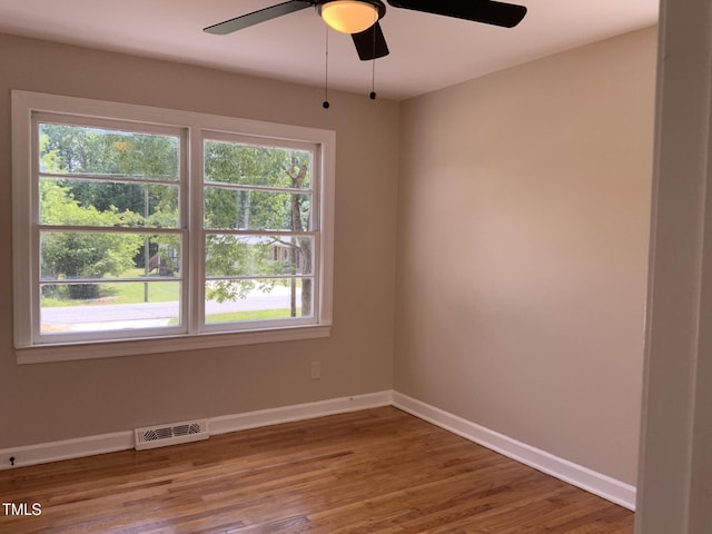 502 Burton St, Fuquay Varina, NC 27526 - empty room featuring a ceiling fan and light wood-type flooring