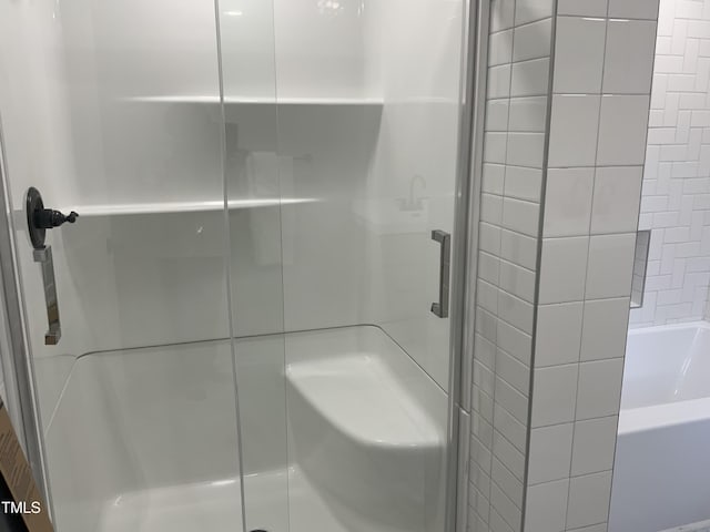502 Burton St, Fuquay Varina, NC 27526 - full bathroom featuring a stall shower and a bathtub