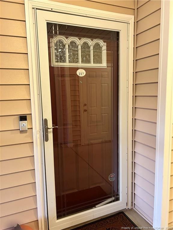 view of doorway to property