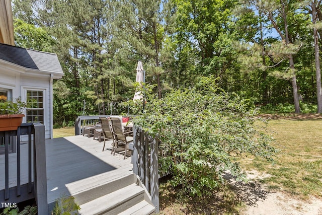view of wooden deck
