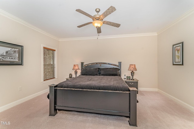 106 Jordan Creek Dr, Jamestown, NC 27282 - bedroom featuring crown molding, baseboards, and light carpet