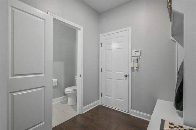 5113 Boxcut Ln, Hope Mills, NC 28348 - mudroom with dark wood-type flooring and baseboards