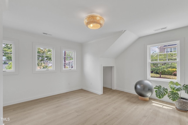 801 N Elm St, Durham, NC 27701 - additional living space with plenty of natural light, light wood finished floors, and visible vents