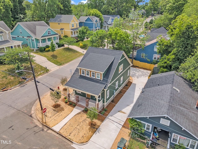 801 N Elm St, Durham, NC 27701 - drone / aerial view featuring a residential view