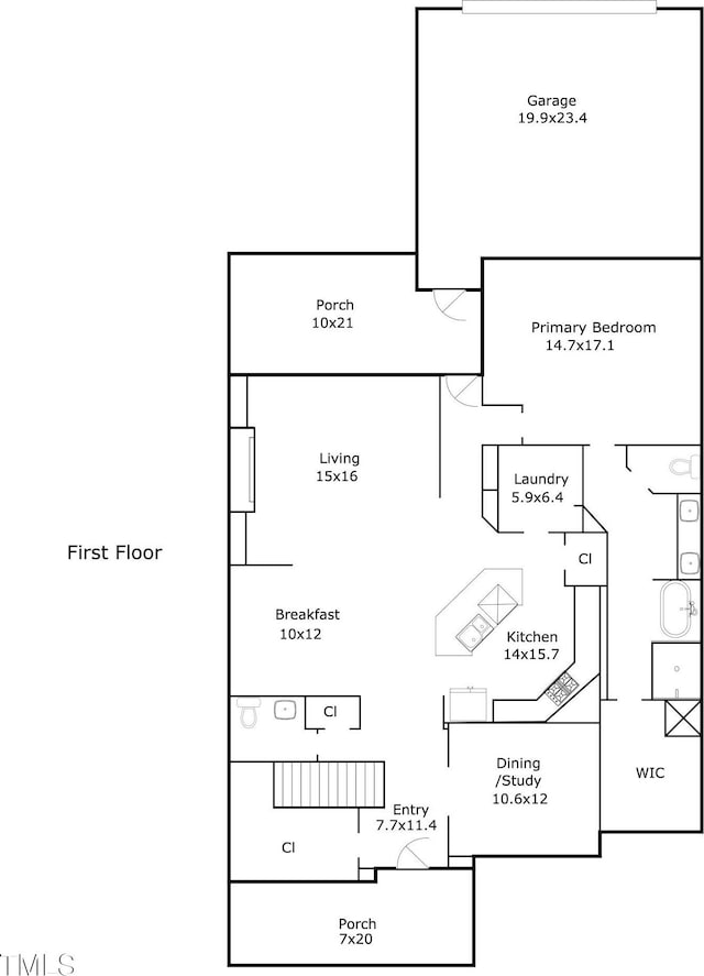 281 N Serenity Hill Cir, Chapel Hill, NC 27516 - floor plan / room layout