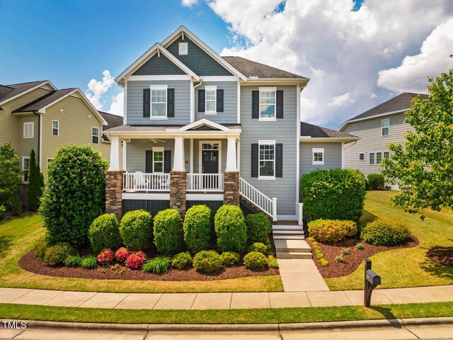 281 N Serenity Hill Cir, Chapel Hill, NC 27516 - craftsman inspired home with a porch and roof with shingles