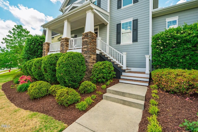 281 N Serenity Hill Cir, Chapel Hill, NC 27516 - view of exterior entry with covered porch