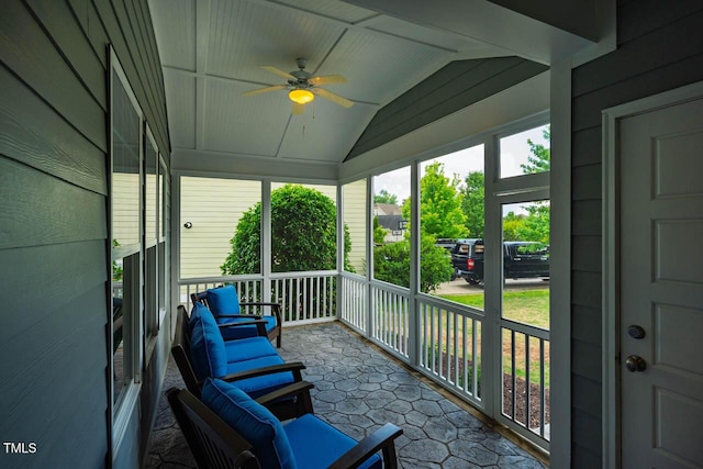 281 N Serenity Hill Cir, Chapel Hill, NC 27516 - sunroom with ceiling fan and lofted ceiling