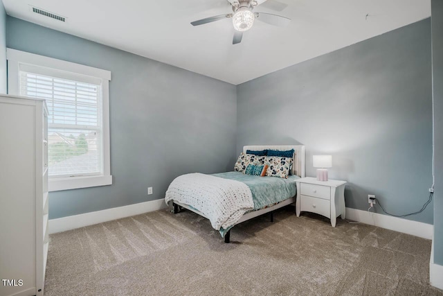281 N Serenity Hill Cir, Chapel Hill, NC 27516 - carpeted bedroom with baseboards and a ceiling fan