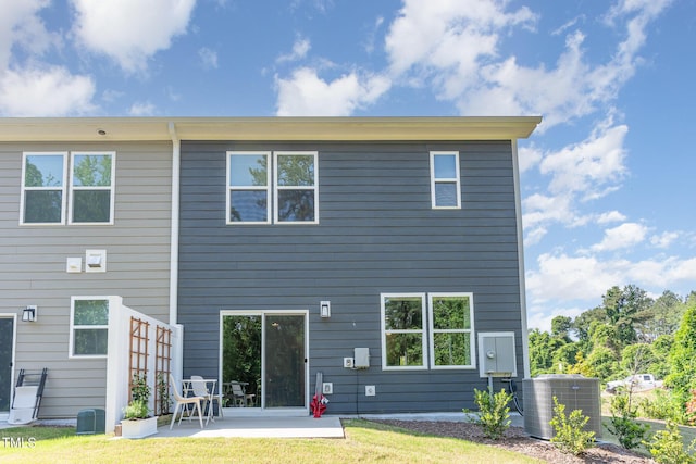 138 Rialto St, Chapel Hill, NC 27516 - back of house featuring central AC unit, a patio area, and a yard