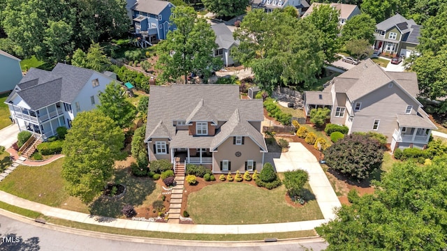 drone / aerial view with a residential view
