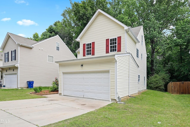 3223 Polite Ln, Raleigh, NC 27610 - view of side of property with driveway and an attached garage