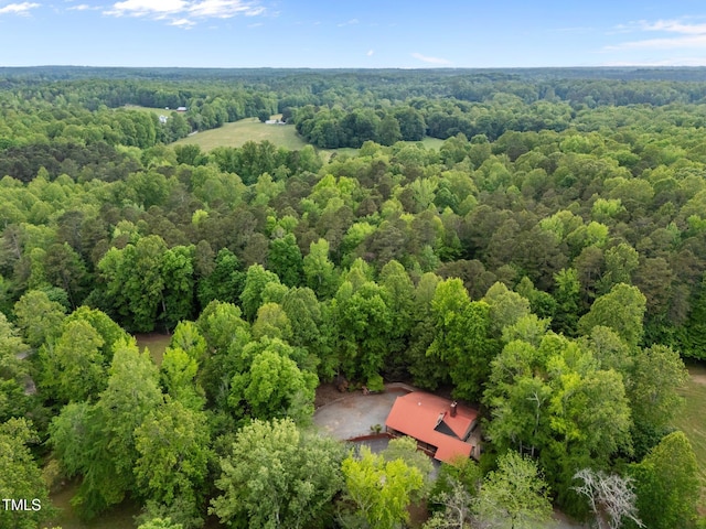 bird's eye view with a view of trees