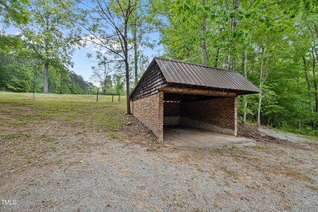 view of car parking with a carport