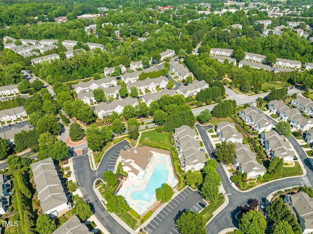 birds eye view of property featuring a residential view