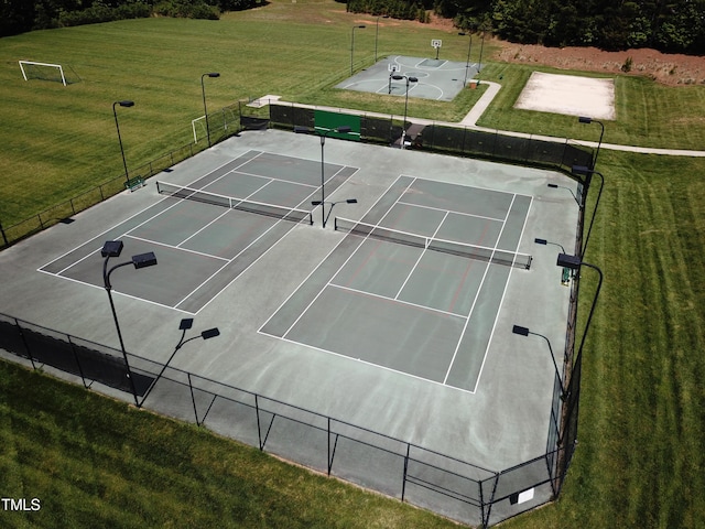 277 High Ridge Ln, Pittsboro, NC 27312 - view of sport court featuring a yard and fence